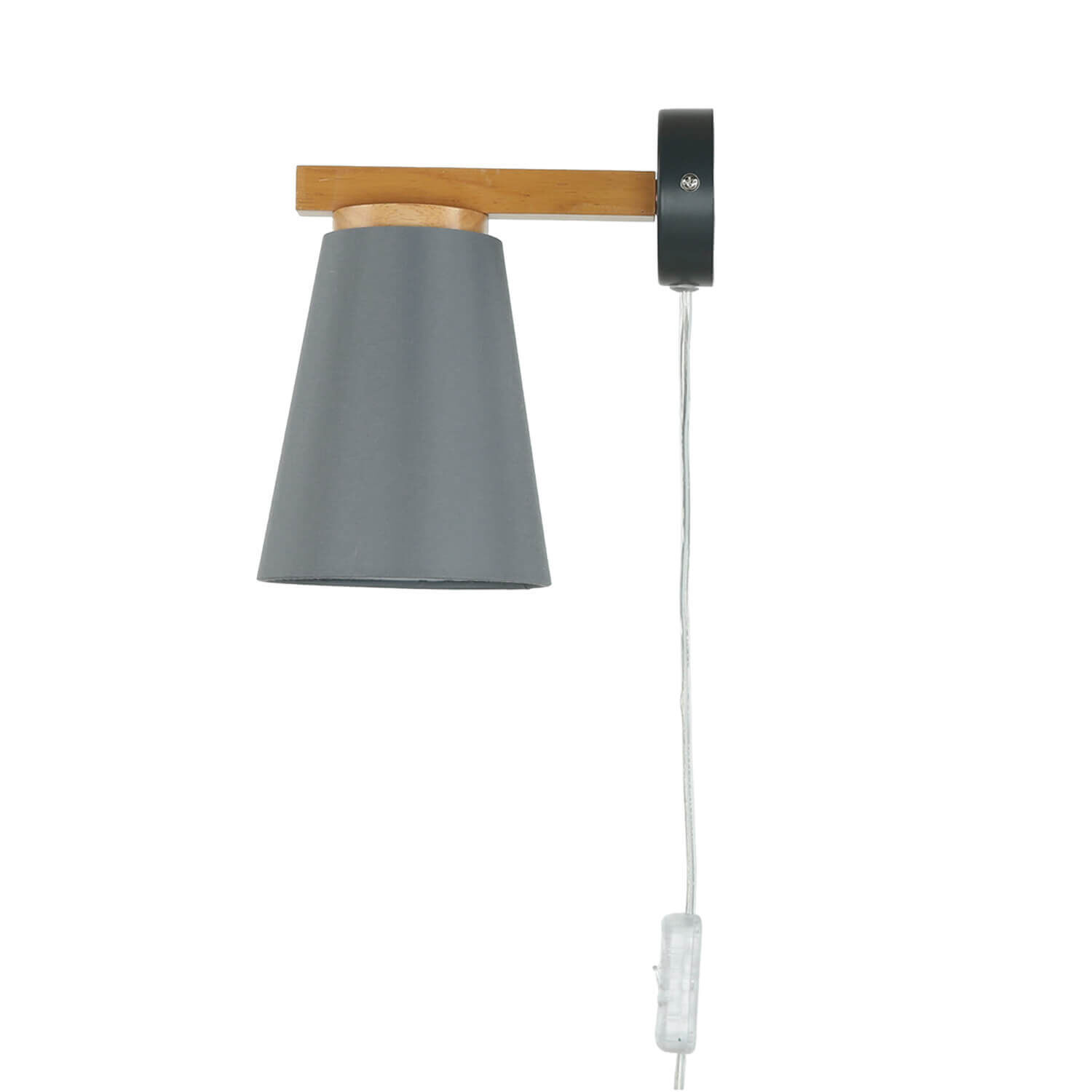 Wandlampe mit Schalter Kabel Grau Skandinavisch Lampe, Lampenschirm