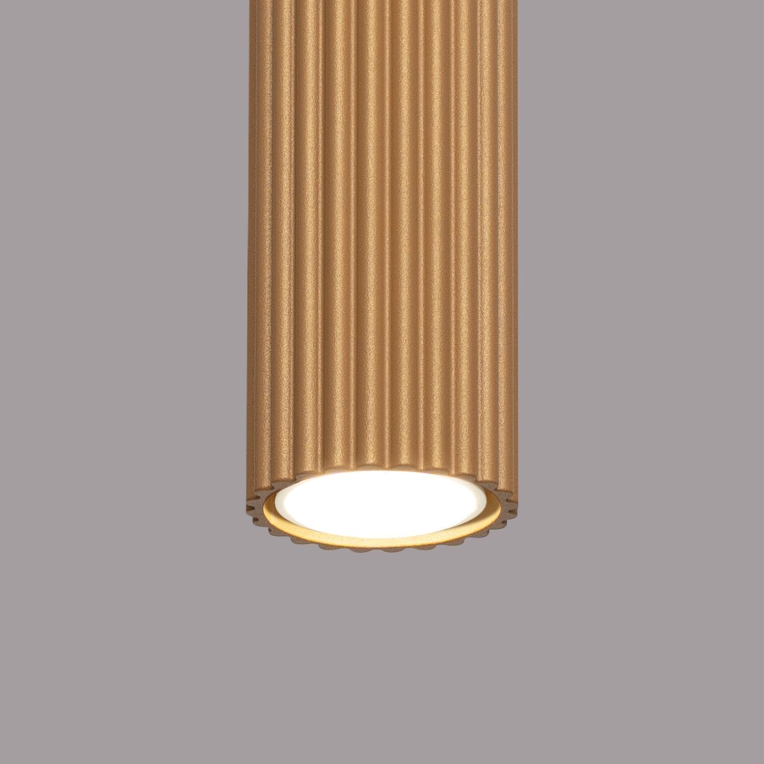 Deckenleuchte GU10 Ø 6,5 cm schmal H: 20 cm in Gold Aufputz