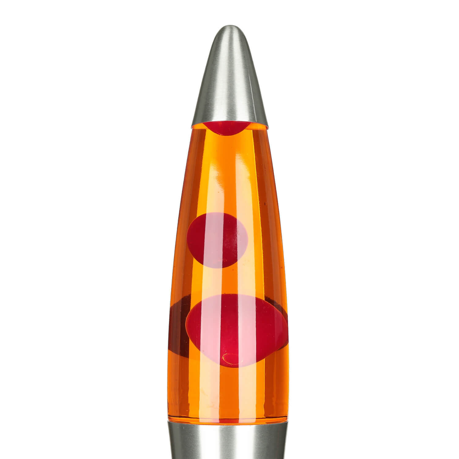 JENNY Lavalampe Orange Wachs Rot 42cm hoch Retro Töpferei