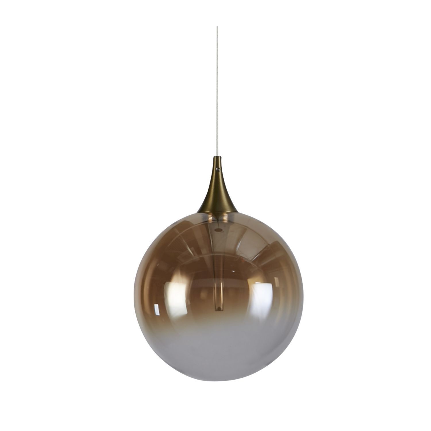 Hängeleuchte, Glaskugel, Bronze, pendant lamp, E27 Glühbirne