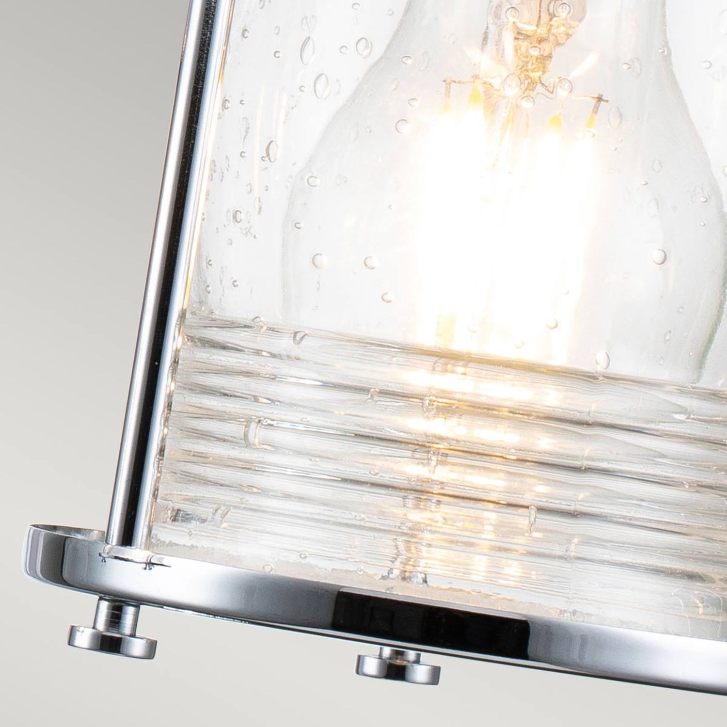 Applique salle de bain chrome IP44 large 61 cm verre métal E27 Lampe, Leuchte