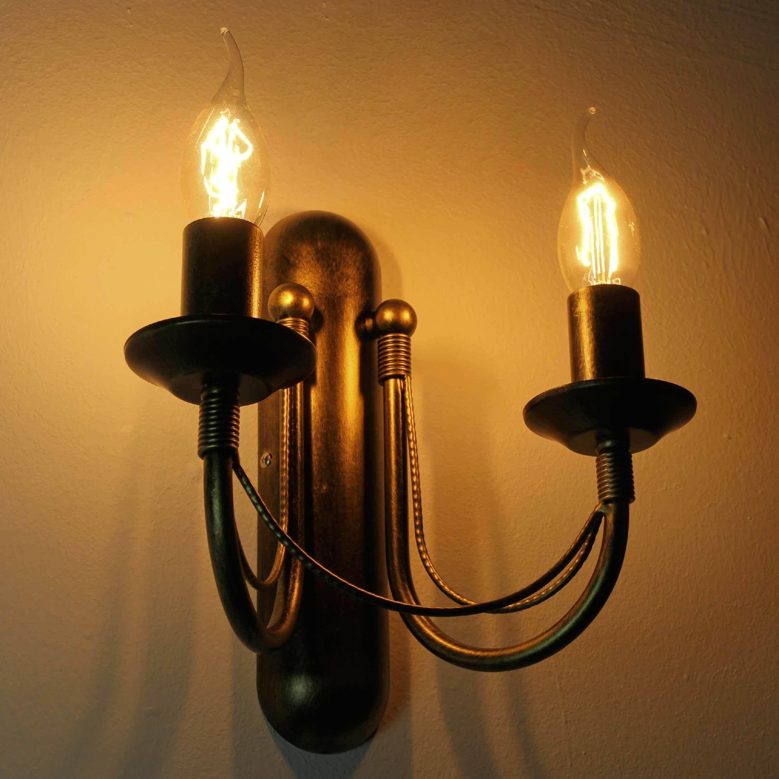 Applique E14 Métal Rustique 2 feux ARES Applique E14 Métal Rustique 2 feux ARES