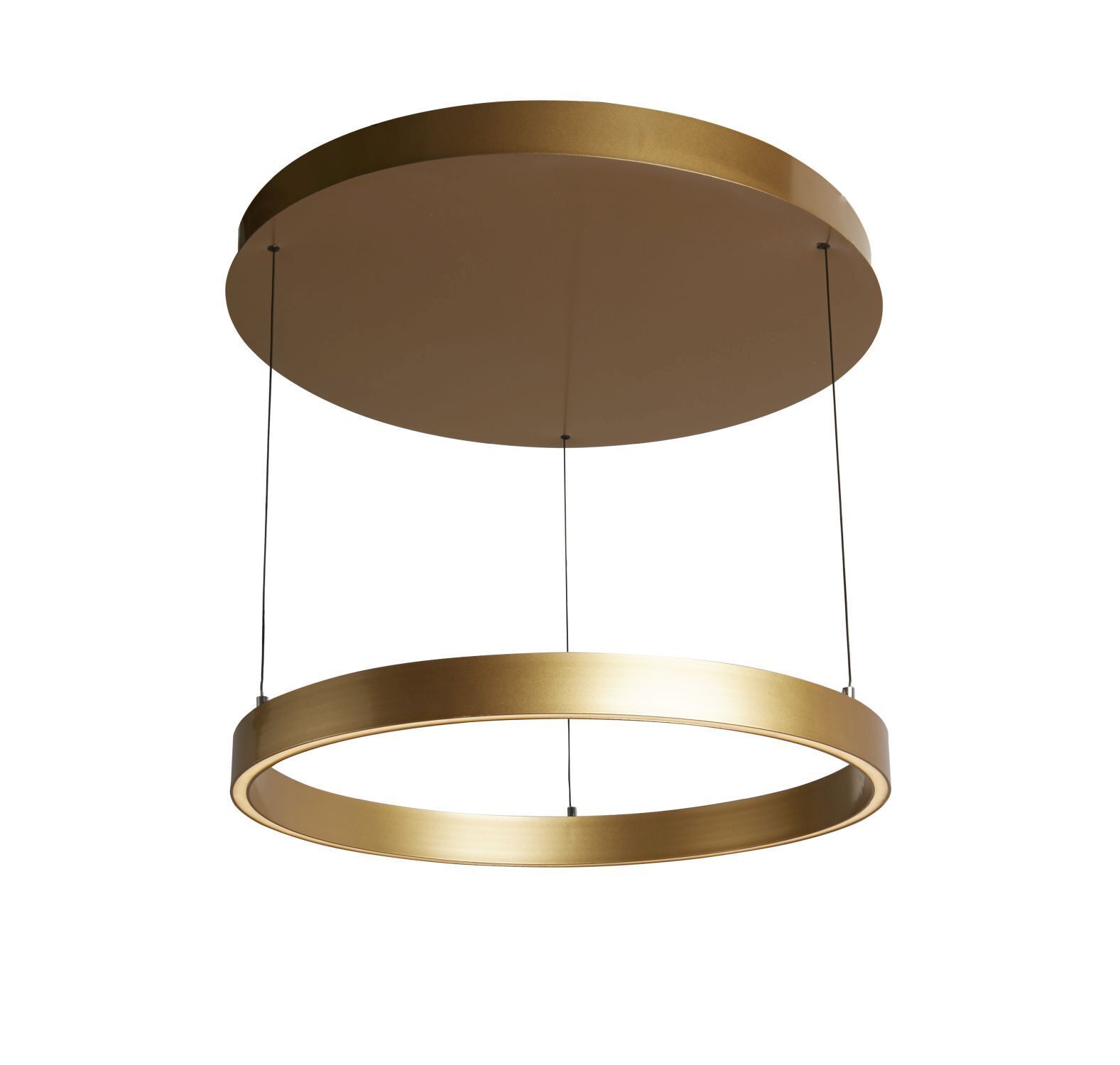 Dimmbare LED Pendelleuchte in Gold 41 W Gestensteuerung