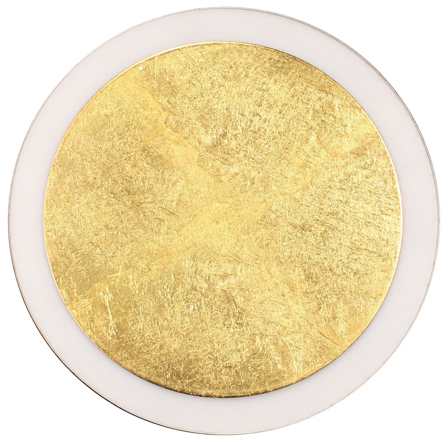 gold disc, metallische platte, rundeplatte, goldfoil, decorative plaque