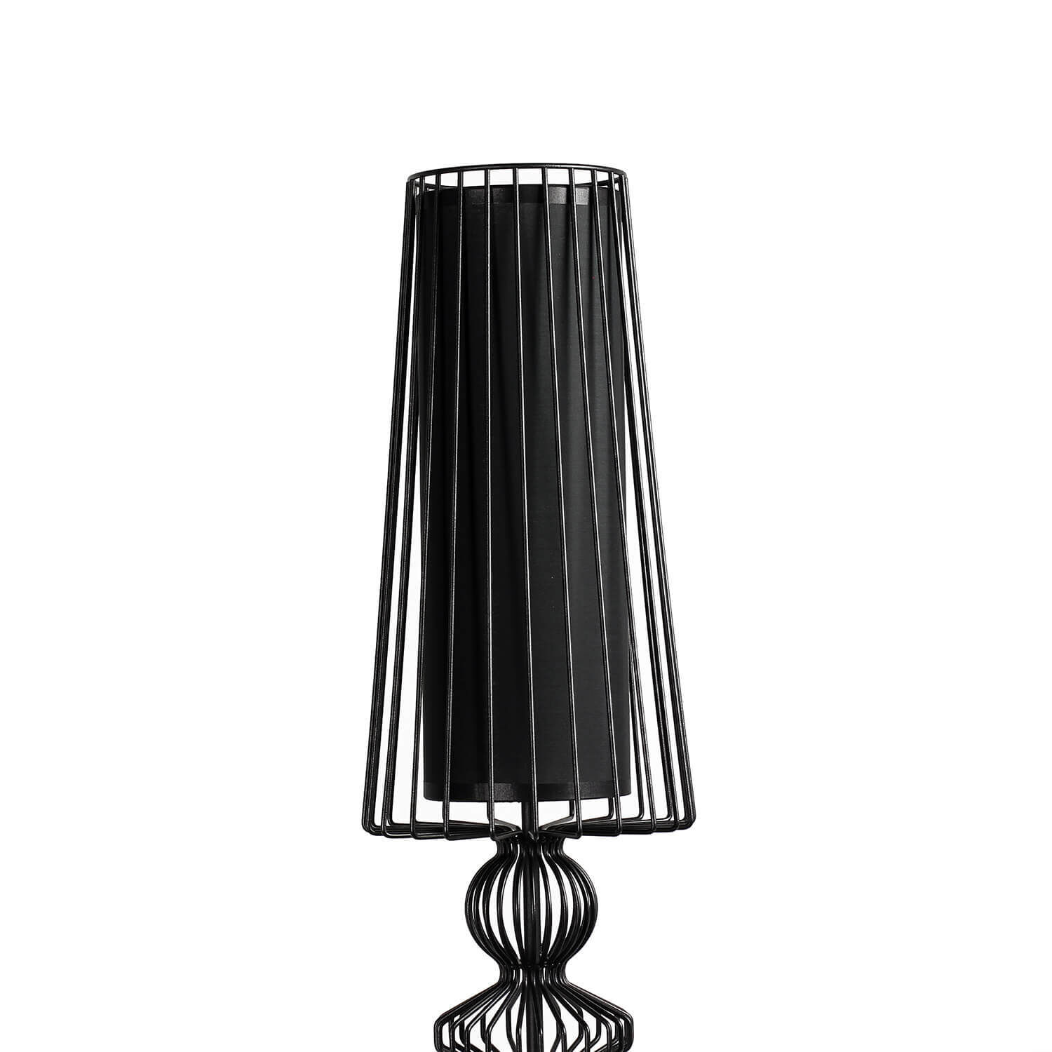 lampe, tischlampe, schwarz, drahtrahmen, schirm