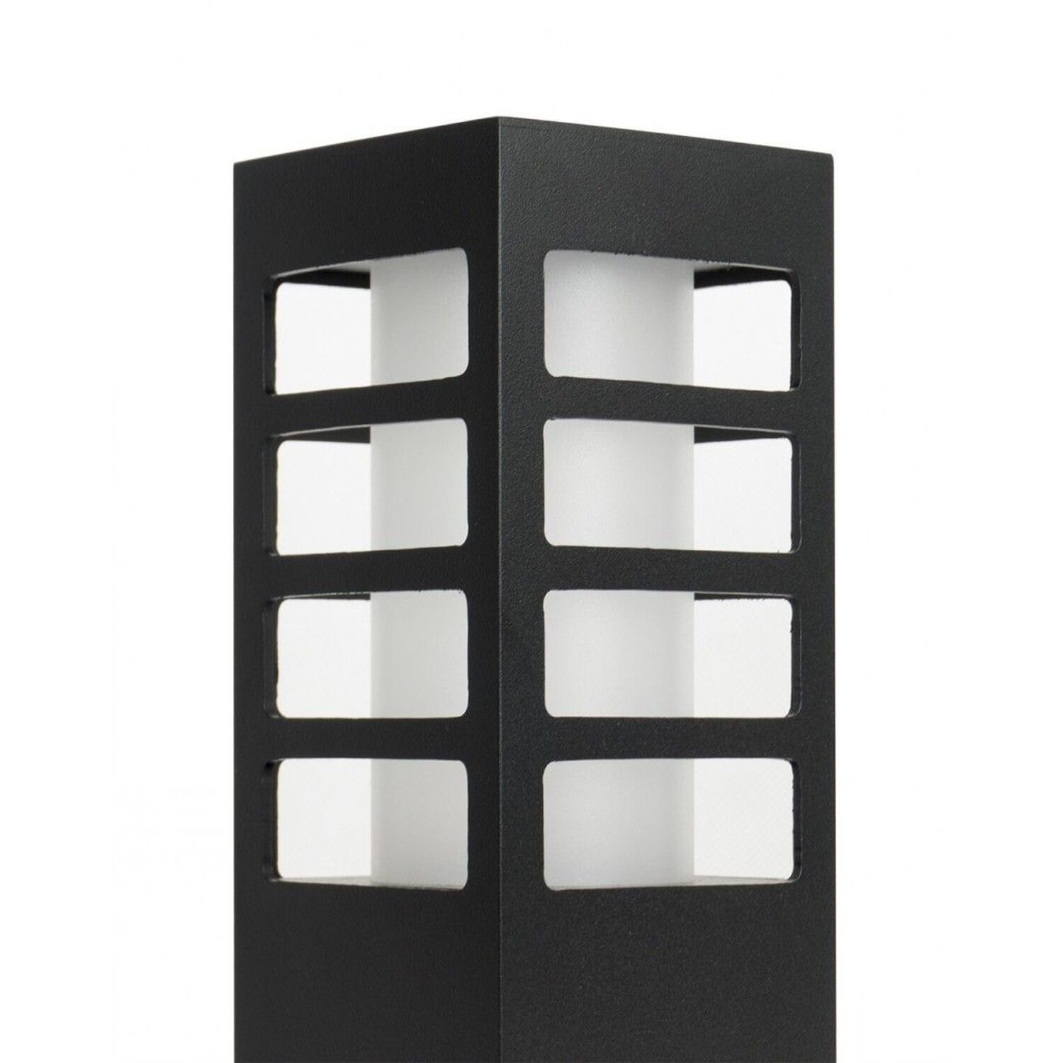 le51554-stehlampe-wegeleuchte-terrasse-garten-aussen-metall-kunststoff-modern-ip54-schwarz-05 Lampen, Laternenspender, Metallrahmen, Schwarz, Kastenlampe
