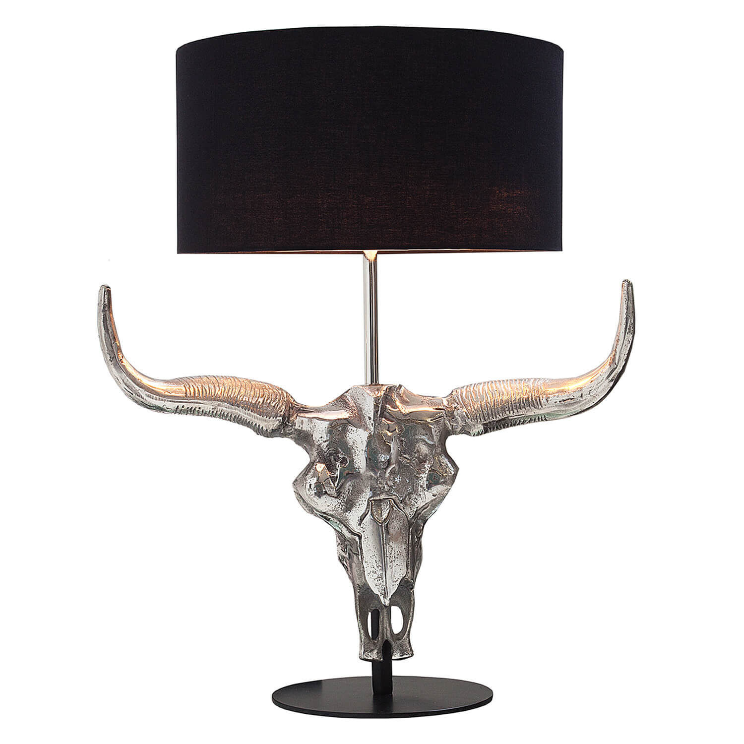 Lampe de table Design moderne Tête de taureau Argent Noir Lampe, Tischlampe