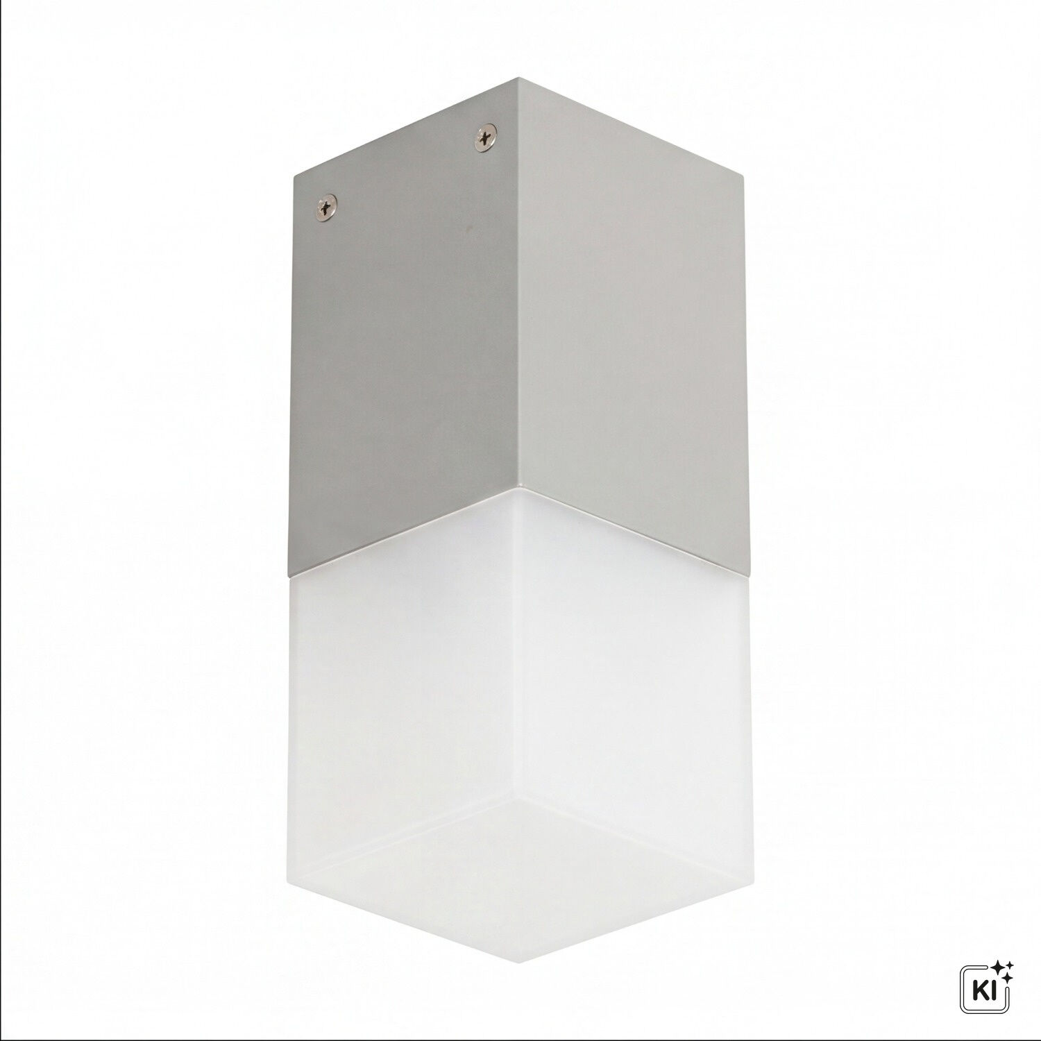 Wandleuchte, Außenleuchte, Graue Metalloberfläche, LED-Lampe, Zylindrische Form