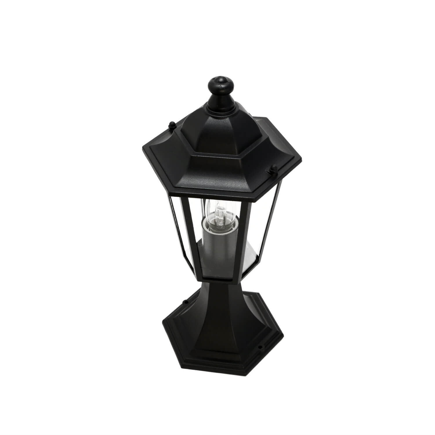 Socle Lampe d'allée noire PARIS style campagnard E27