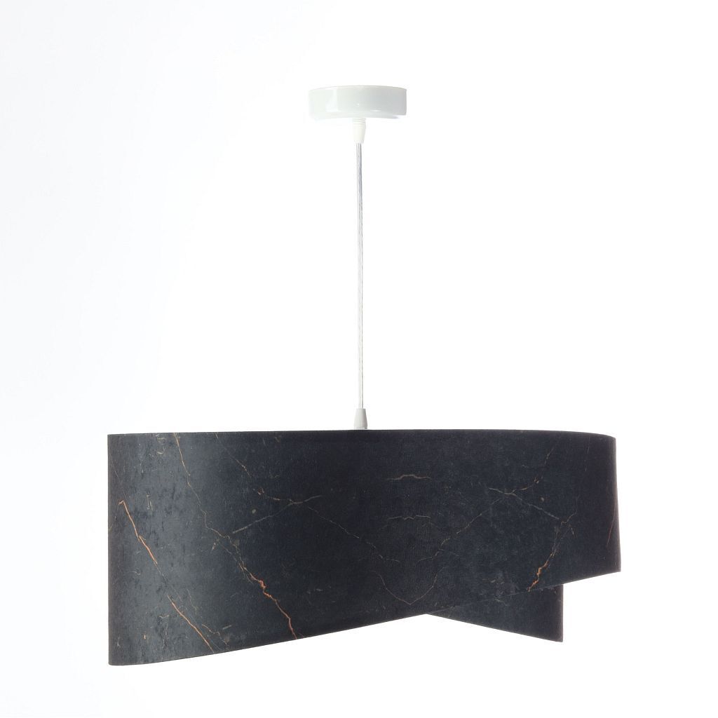 Suspension Noir Argent E27 D : 50 cm Tissu aspect velours Lampe, Visitenkarte, Papier, Text