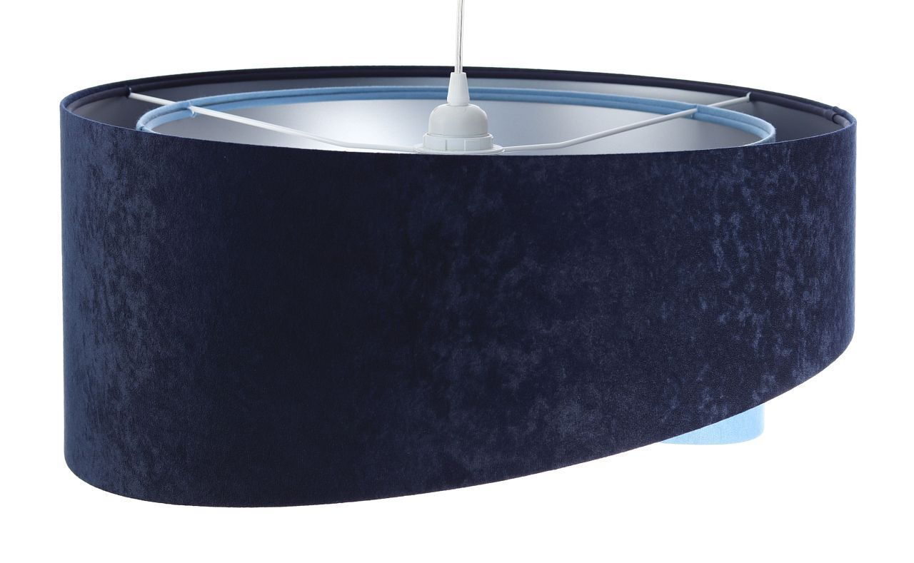 Suspension ronde Ø 50 cm E27 Tissu aspect velours