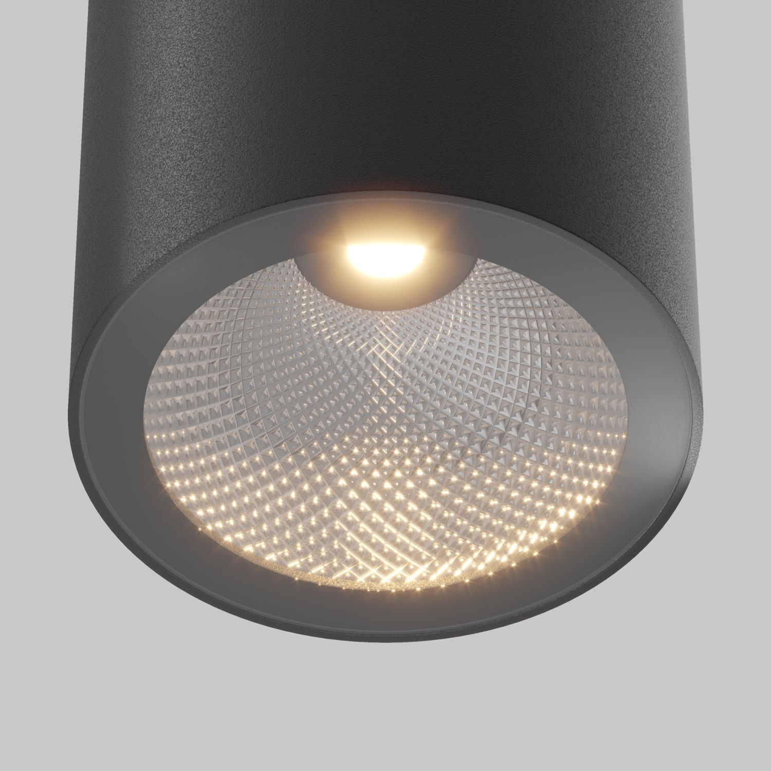 Deckenlampe Glas GU10 IP54 Ø 6,5 cm Aufputz Schwarz