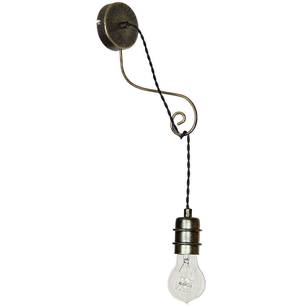 Wandleuchte MALVIN in Altmessing Licht, Glühbirne