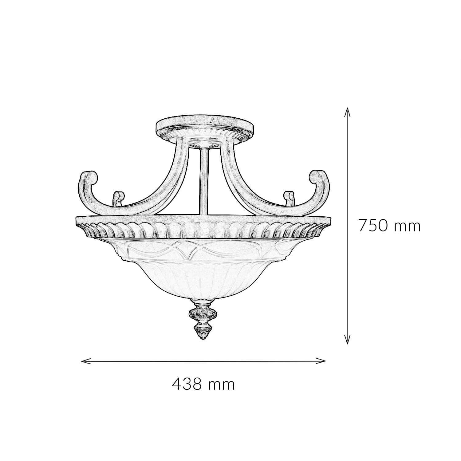 Deckenleuchte ANABELL 1 Braun Wohnzimmer Lampe Leuchter, Lampe