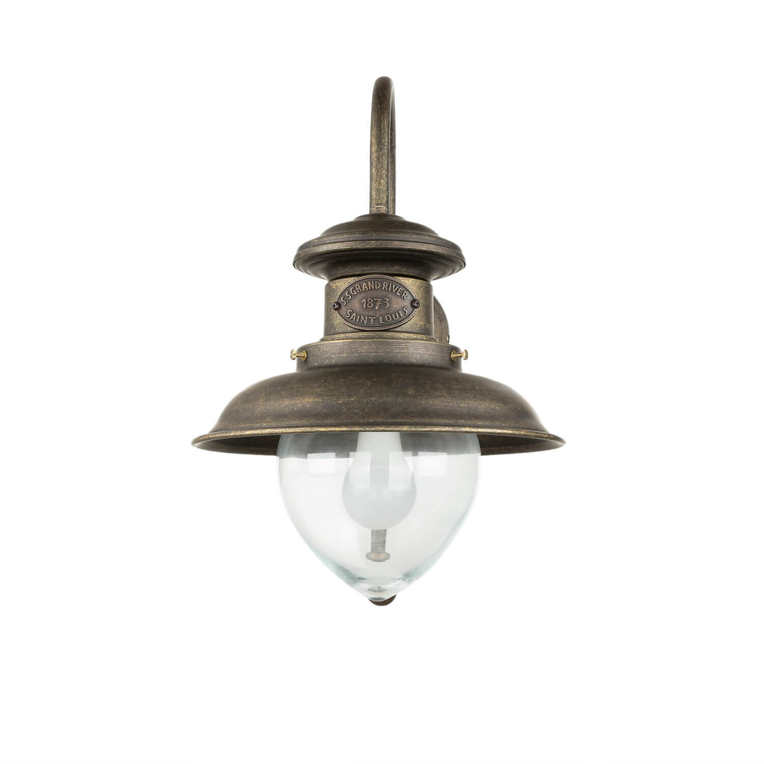 Applique murale d'extérieur XL Amalfi laiton véritable fait main Leuchte, Lampe, Bronze