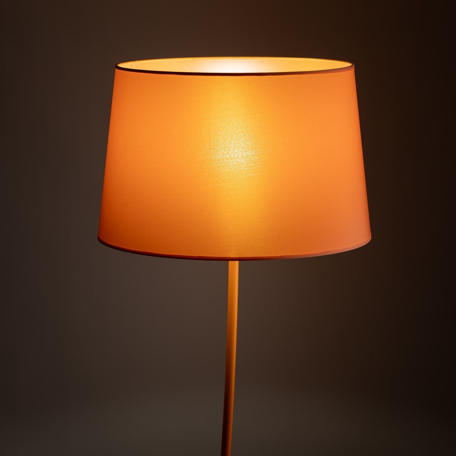 Stehleuchte Kinderzimmer Orange E27 150 cm klein Stoff Metall Lampe, Lampenschirm