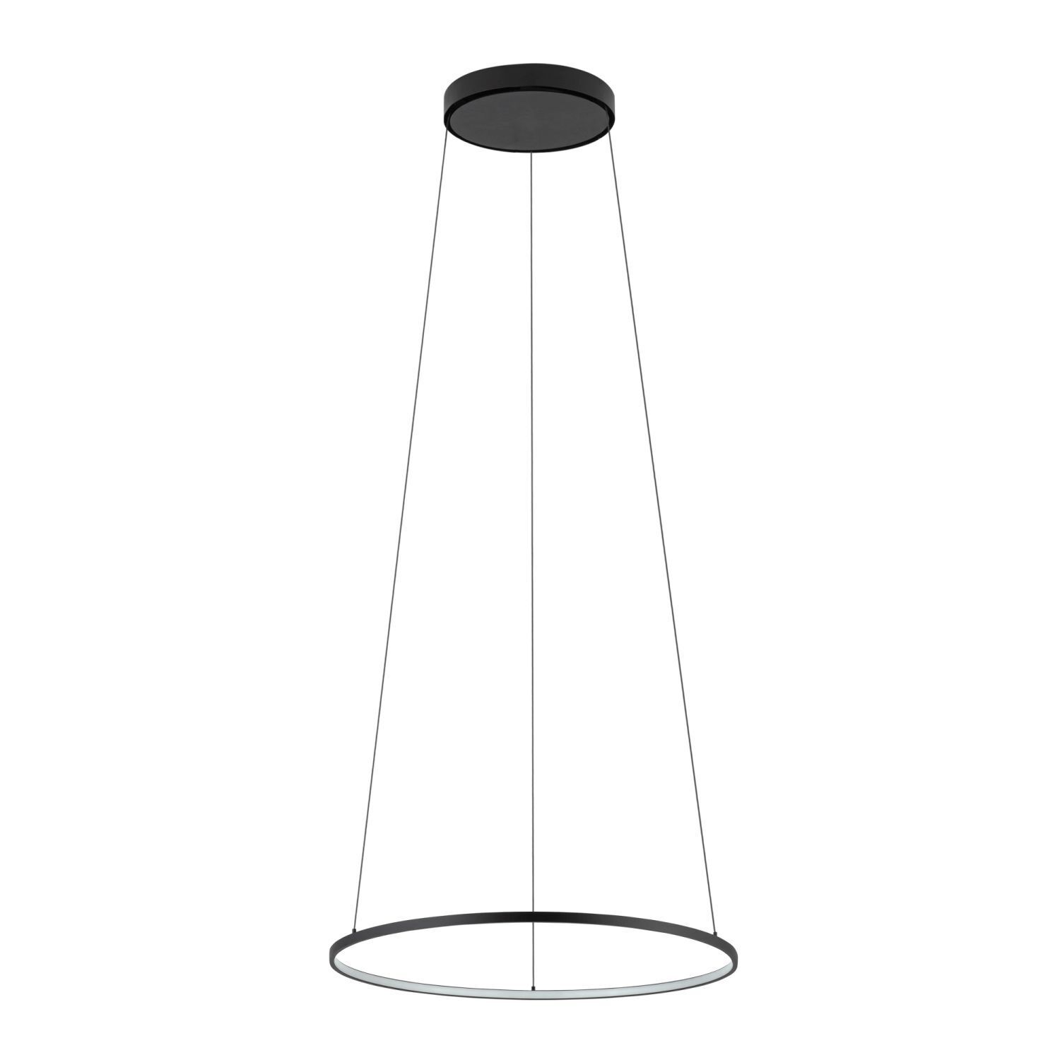 Ring Lustre LED Noir 3000 K 560 lm Ø 45 cm Métal