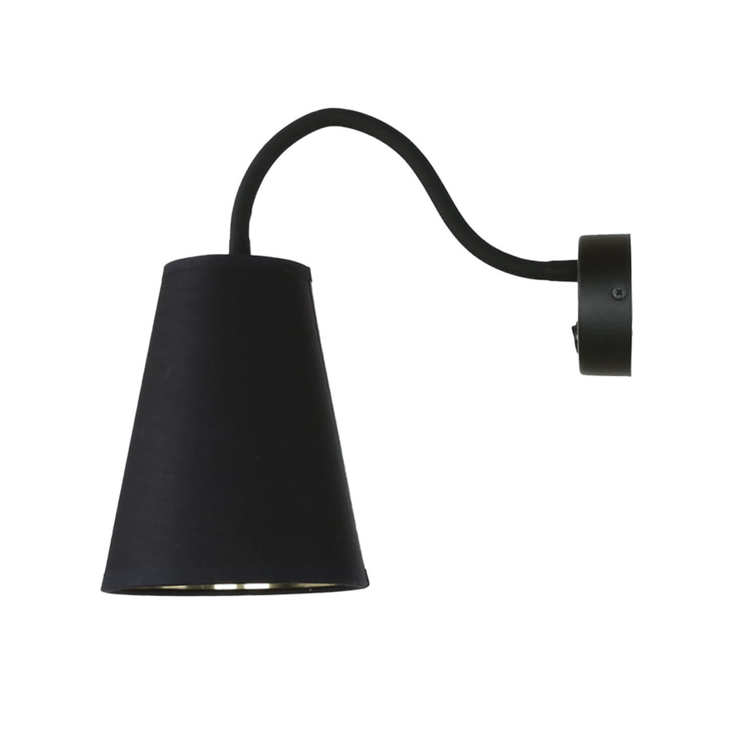 Verstellbare Wandlampe Schwarz Gold Metall E27