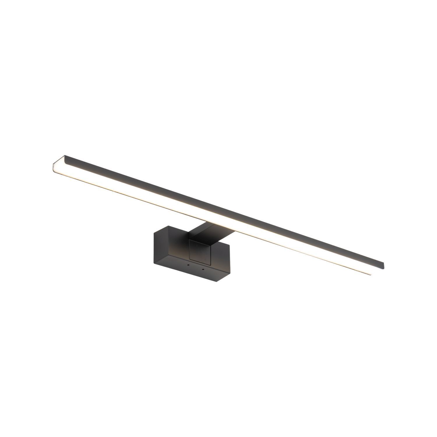 Lampe à miroir LED noire IP44 3000 K 850 lm aluminium