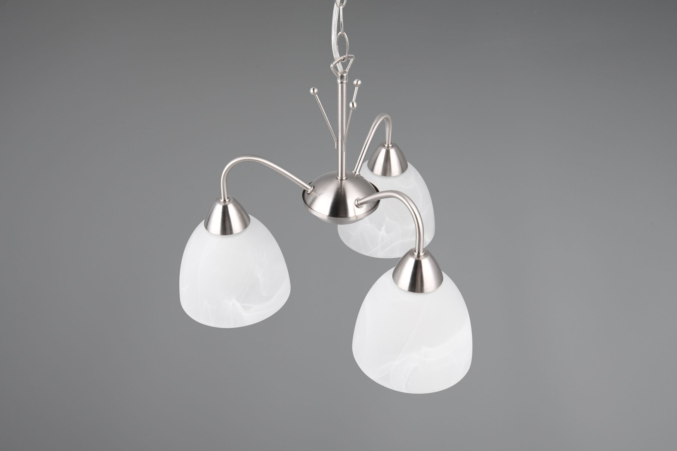 Blendarme Suspension Métal Verre Nickel Blanc E27