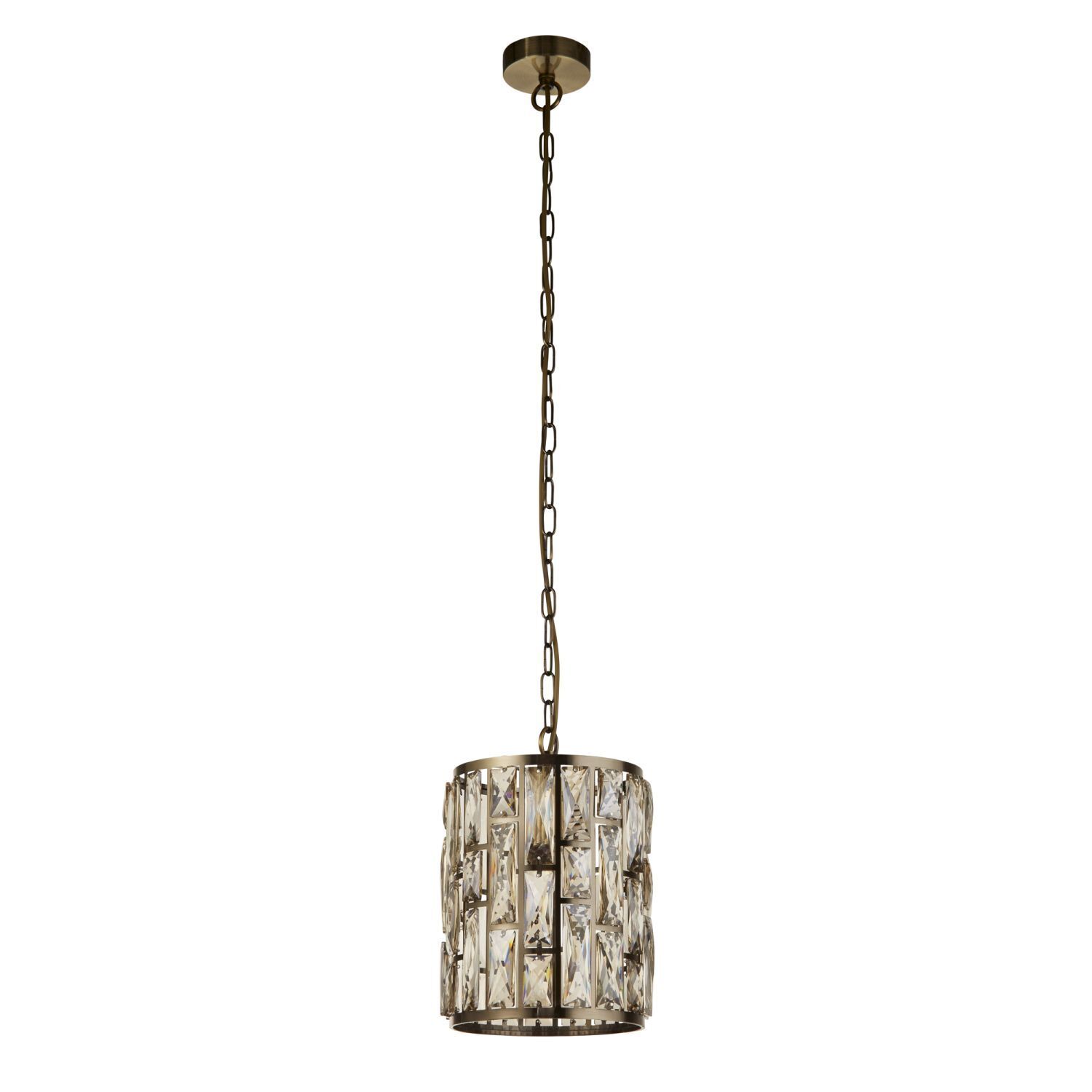 Suspension Art Déco D : 22 cm E27 abat-jour cristal