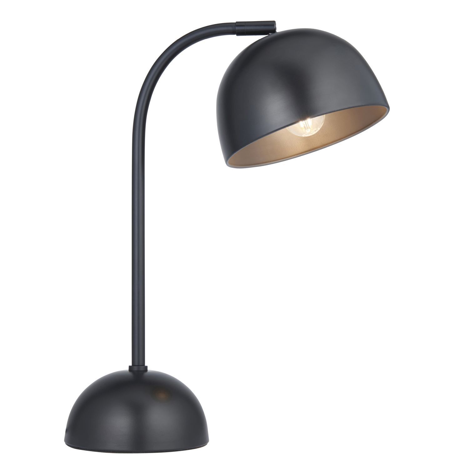 Lampe de table noir métal 51 cm abat-jour réglable E14