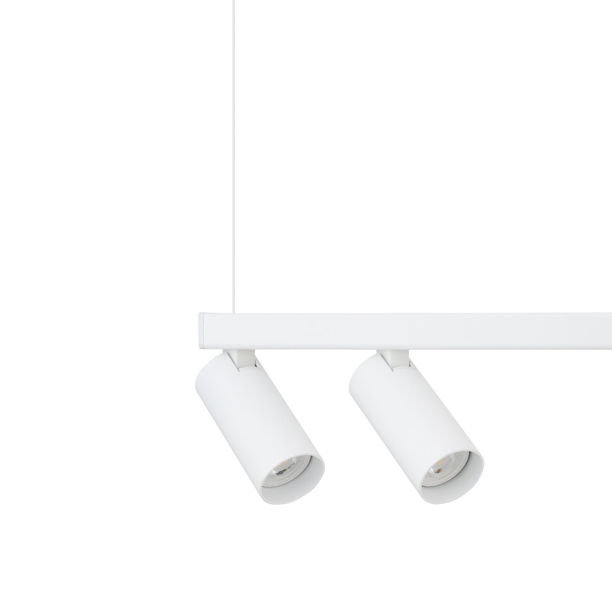 Flexible Hängelampe Aluminium Glas Weiß GU10 G9 107 cm Deckenleuchte, Trajektrohr, Deckenspots, Lampe, Weiß