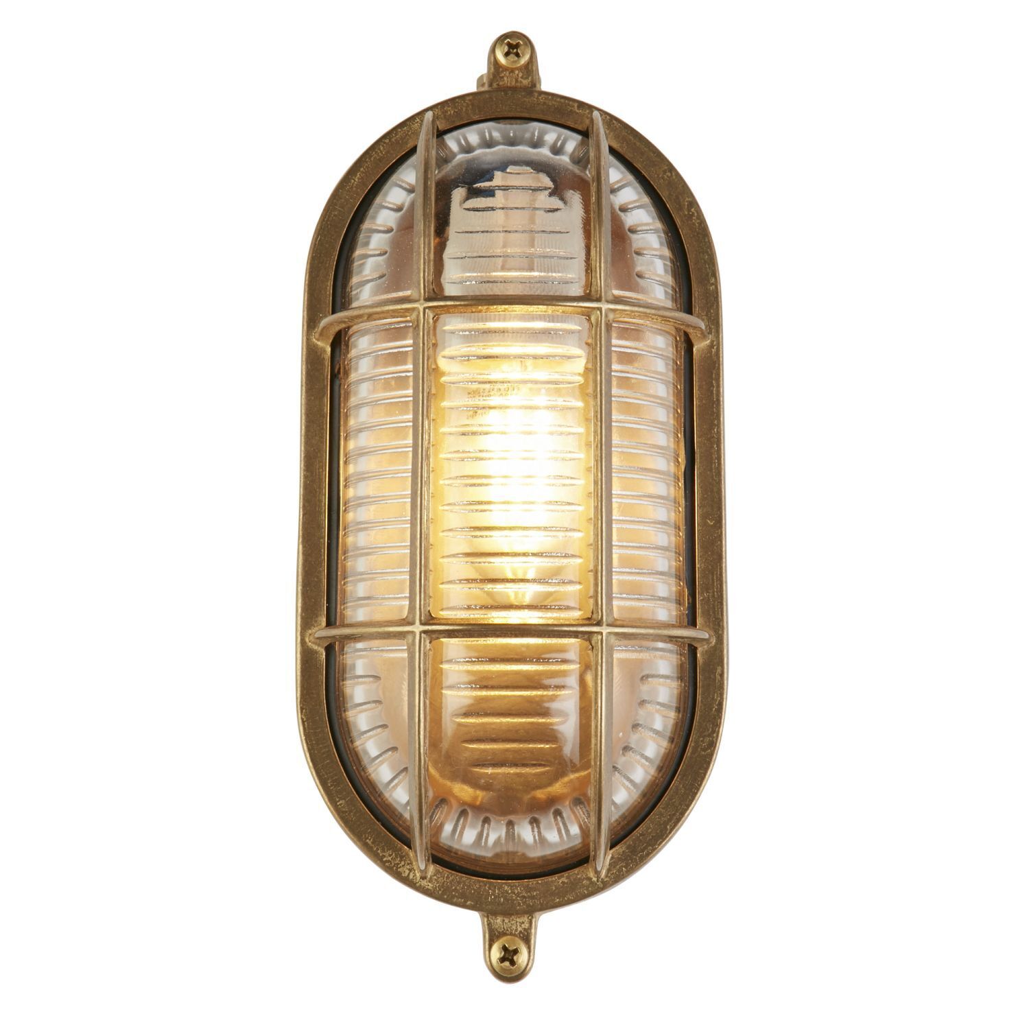 Applique extérieure laiton verre IP64 E27 Maritim H : 23,5 cm