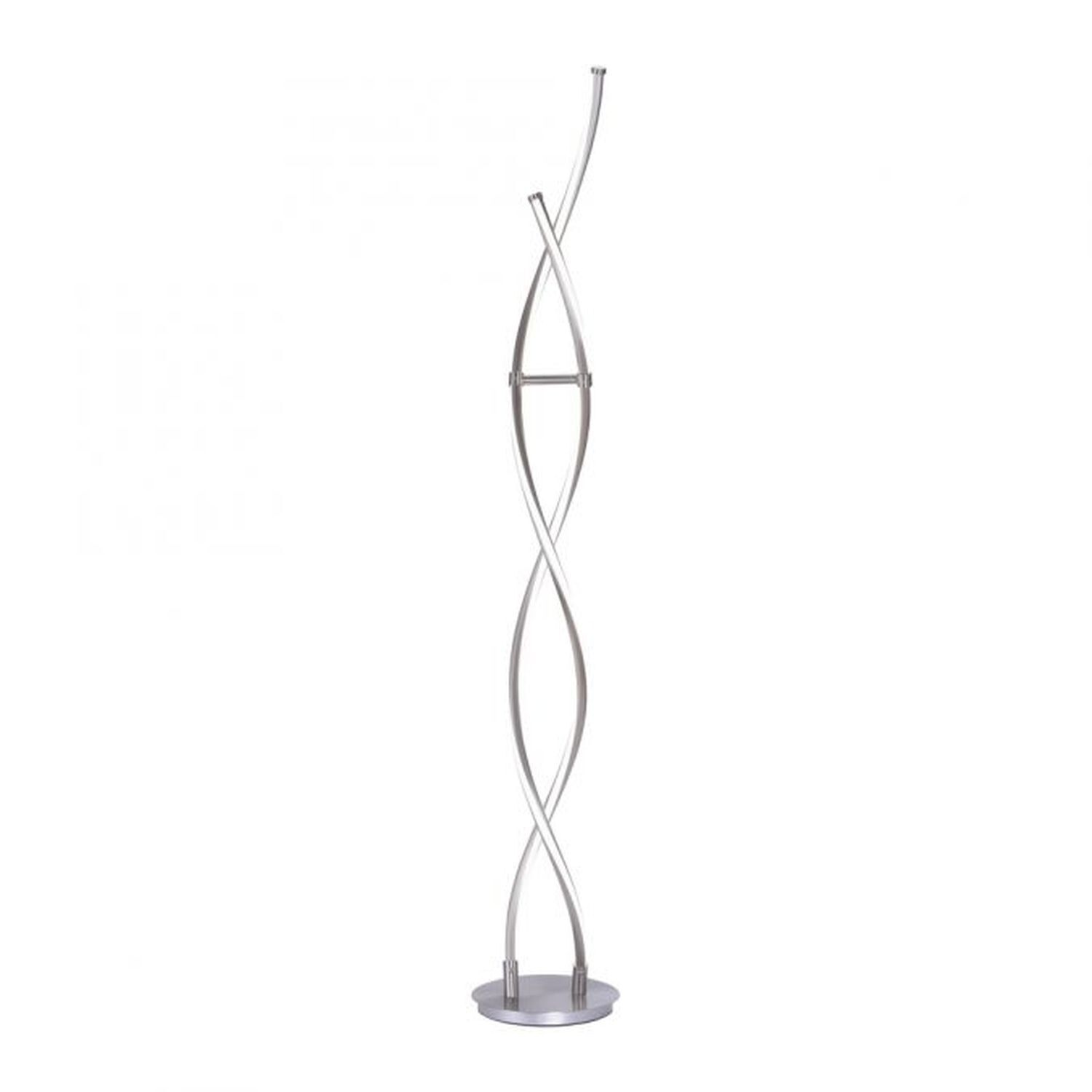 LED Stehleuchte Wellen in Stahl dimmbar 53 W 140 cm Lampe