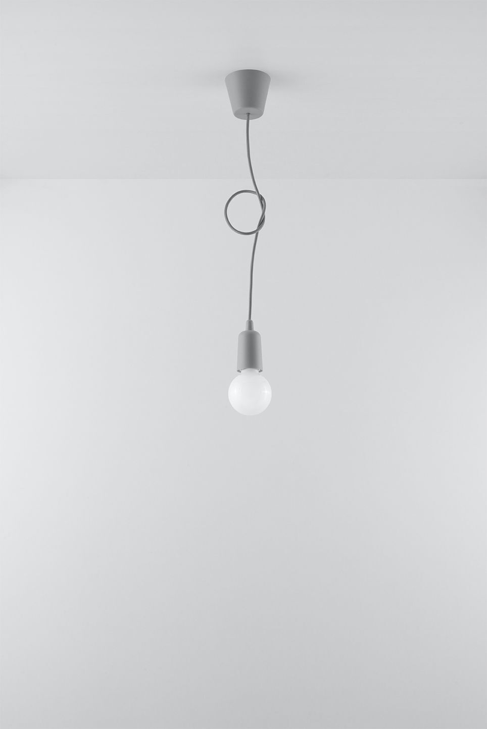 Lampe à suspendre rétro Gris réglable jusqu'à 90cm pour E27