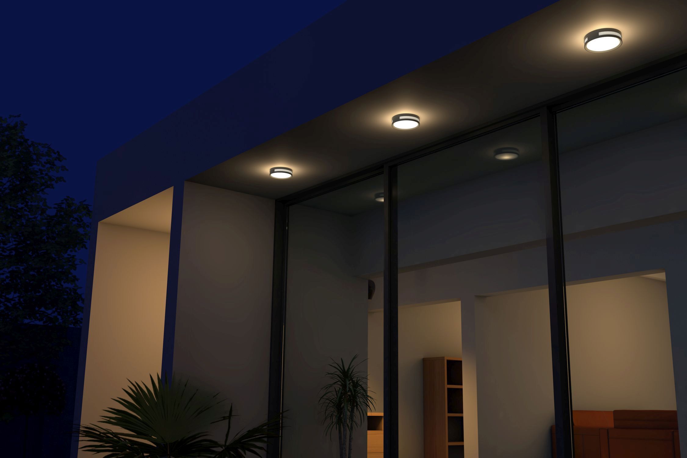 Applique murale extérieure LED aluminium ronde Ø18,3 cm IP54 3000 K Beleuchtung, Lampe, Deckenleuchte, Drinnen, Innenarchitektur