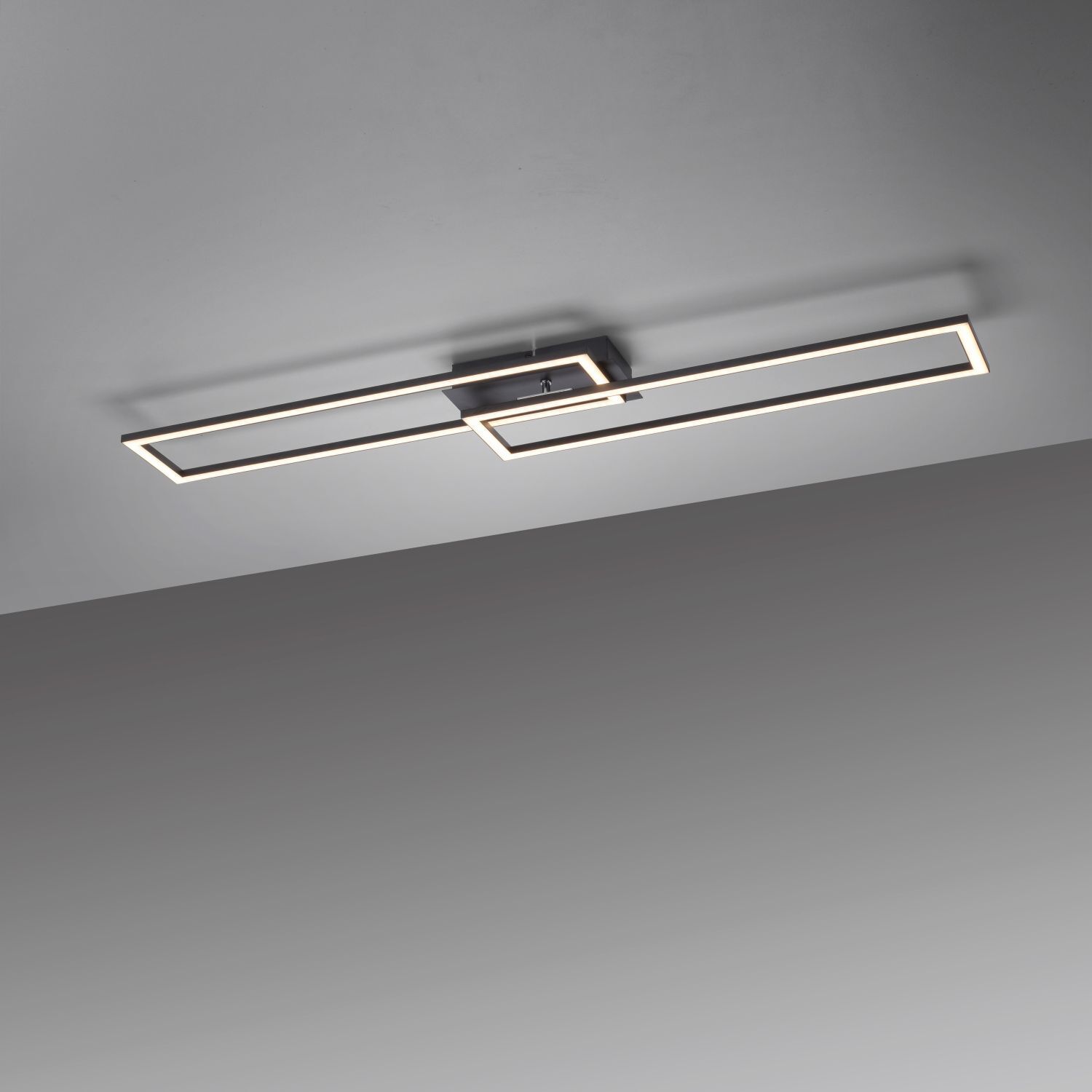 Plafonnier LED à intensité variable Noir 3000 K 36 W L:102 cm
