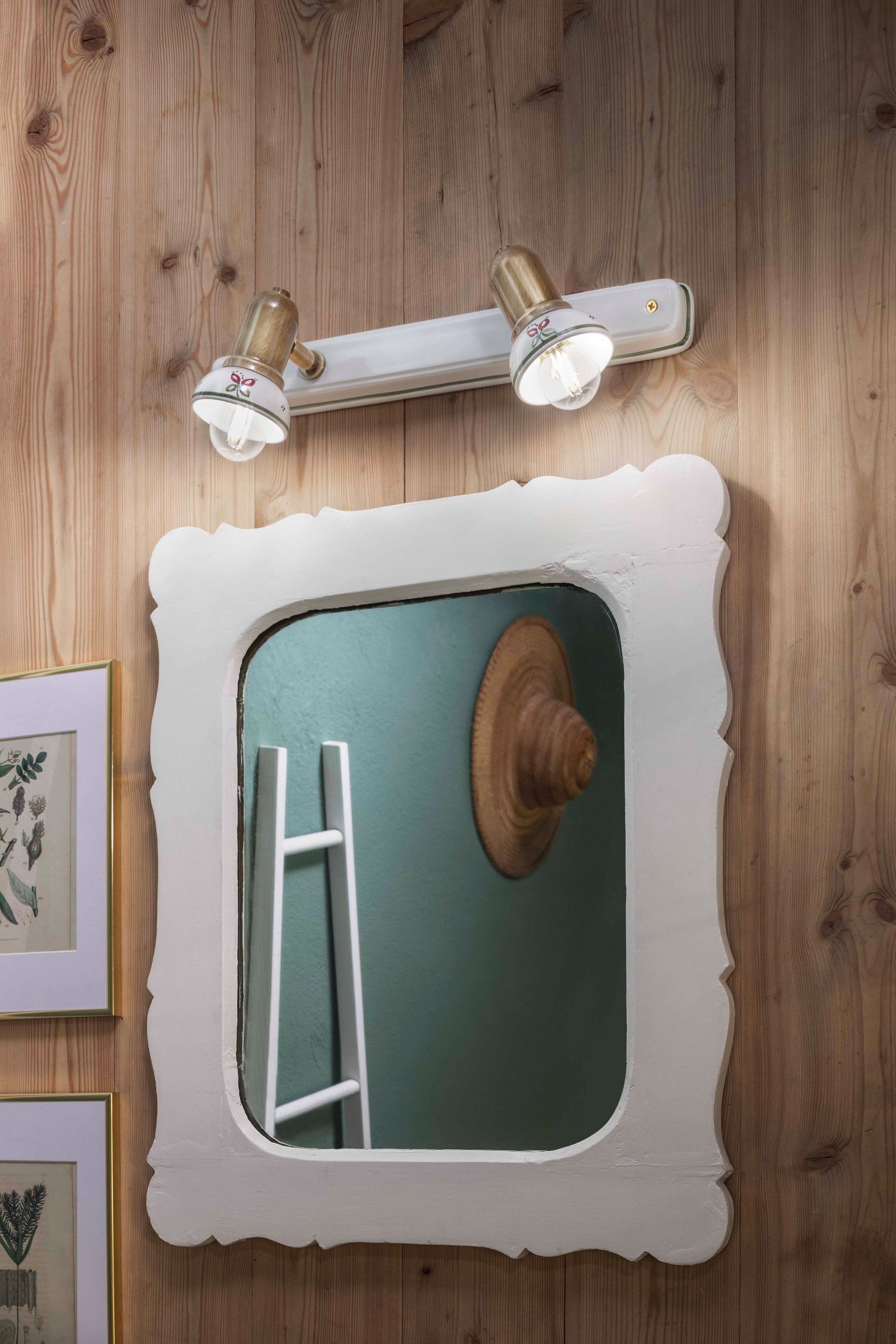 Wandspot Metall Keramik E14 verstellbar 2-flammig Drinnen, Innenarchitektur