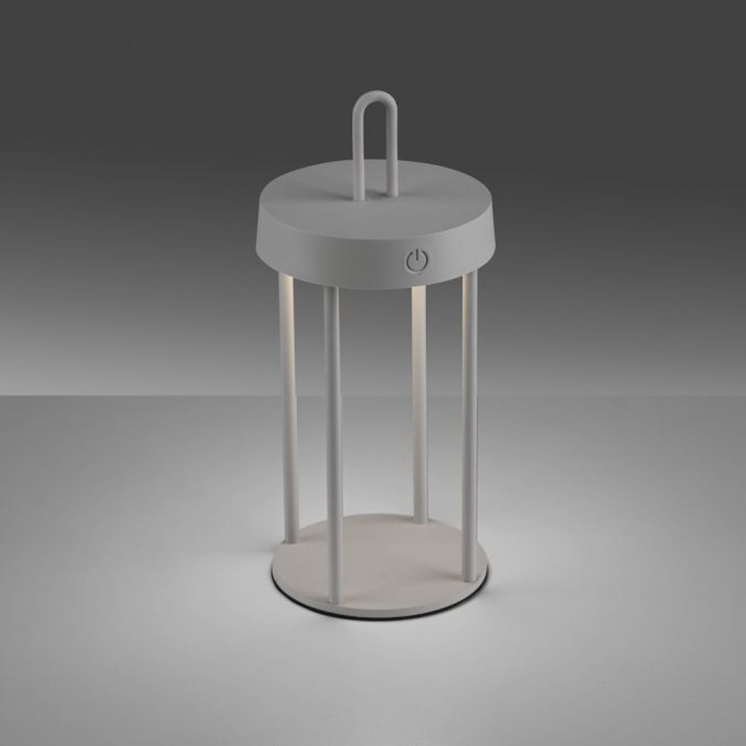 LED Akku Tischleuchte Aluminium dimmbar IP44 2 W Greige Lampe