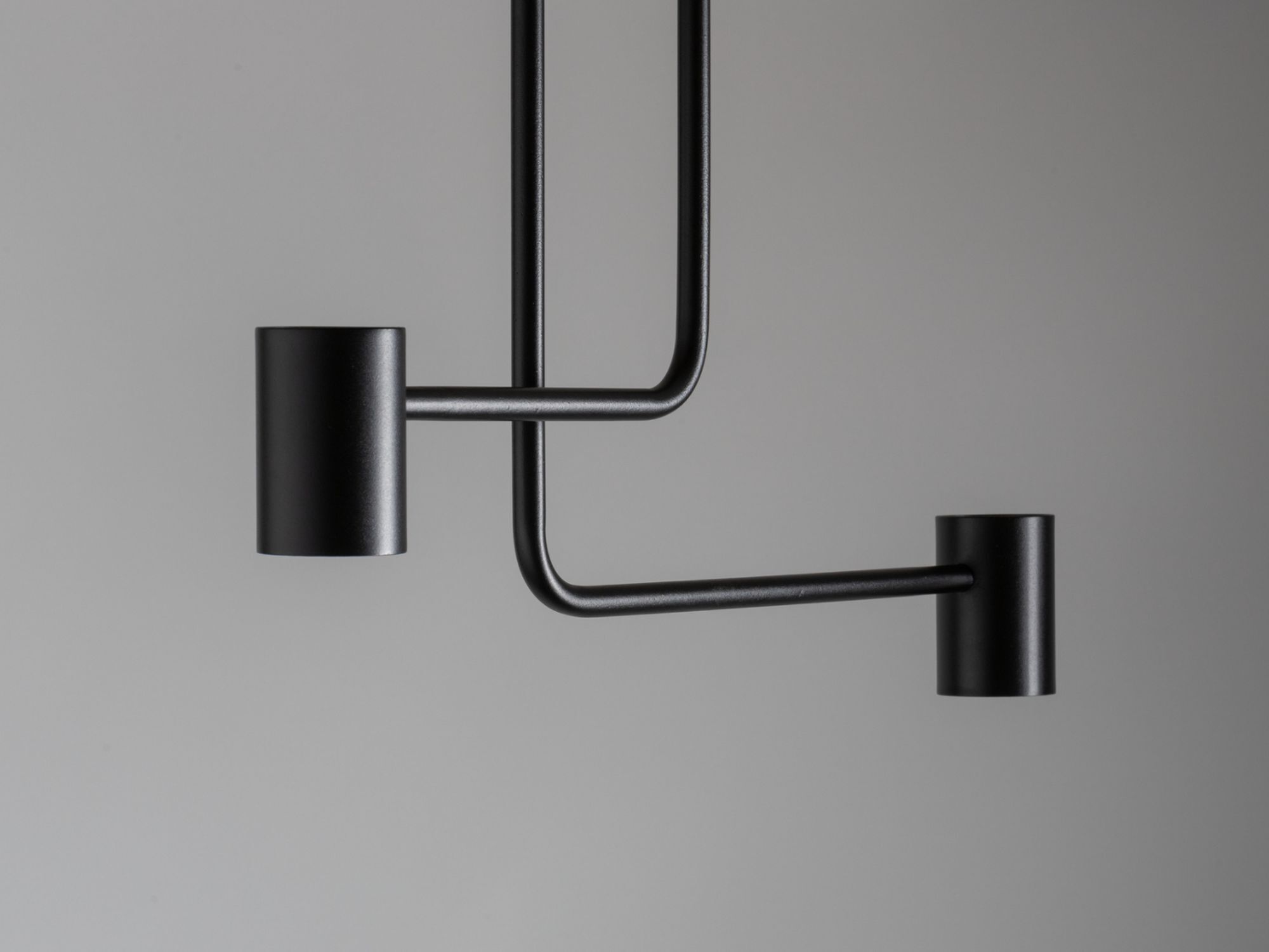 Schwarze Deckenleuchte Metall GU10 L:60 cm akzentuiert