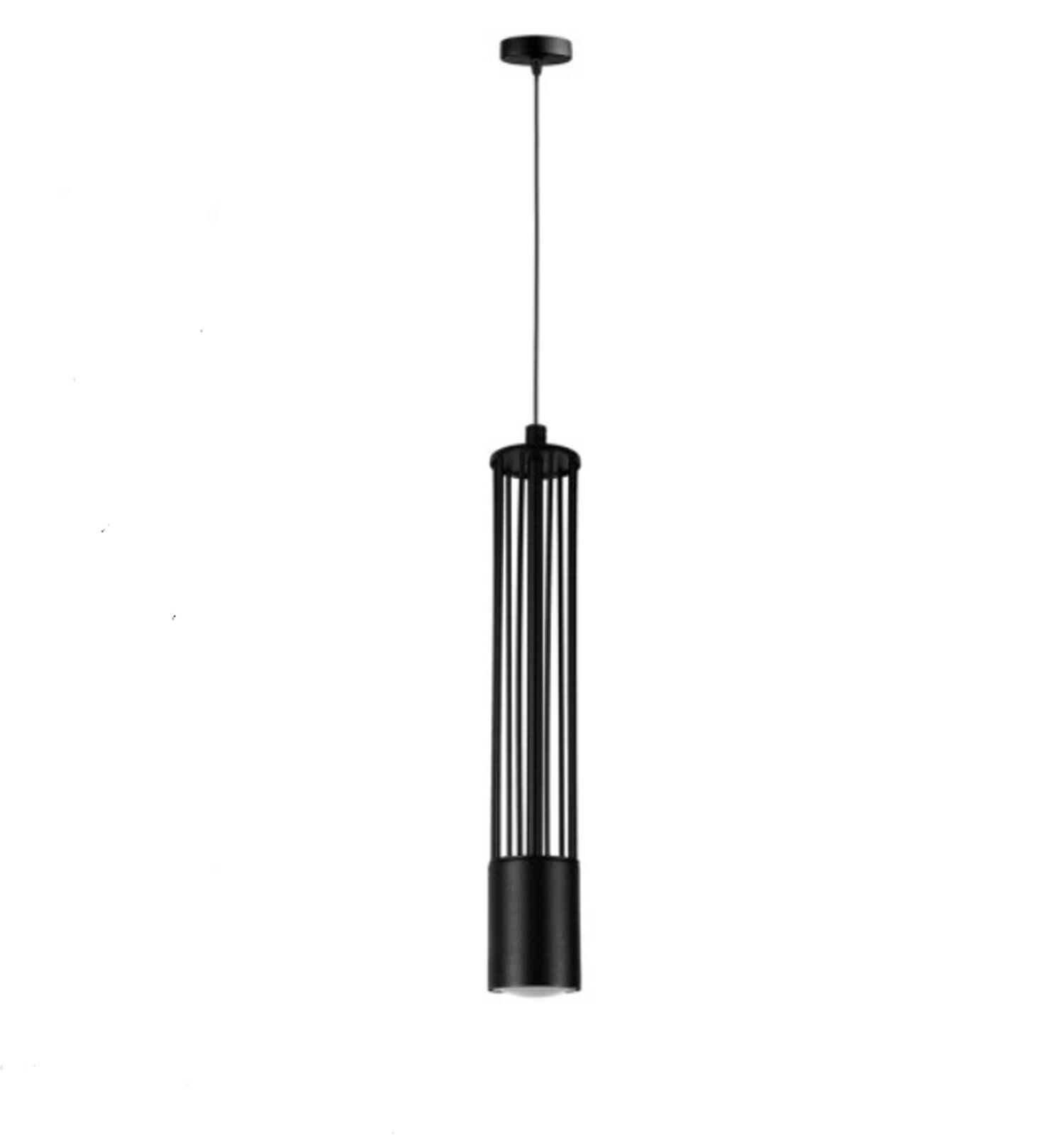 Lampe à suspendre décorative en métal GU10 Ø10 cm rond noir