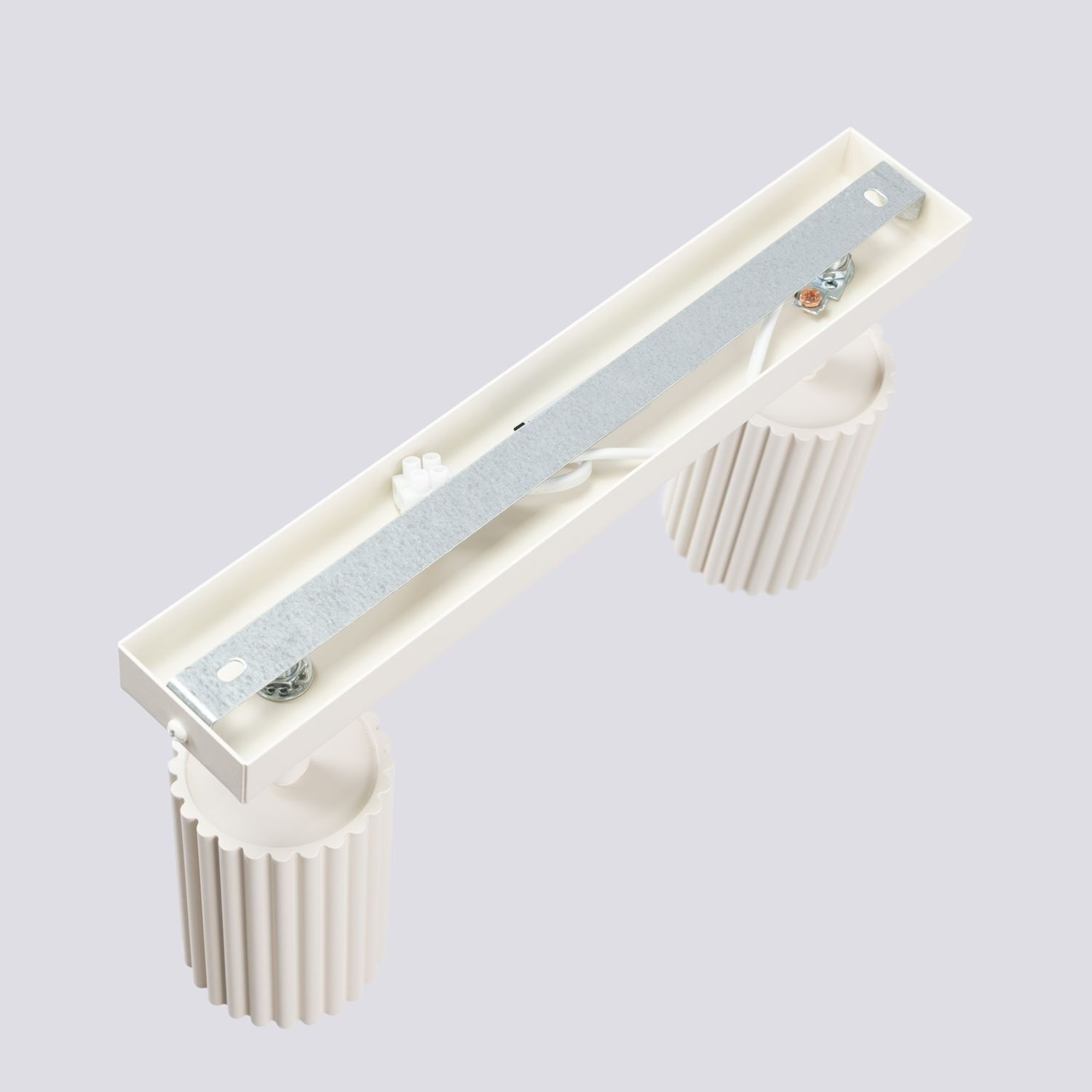 Lampe de plafonnier à 2 flammes 30 cm de long petit GU10 en crème Moderne