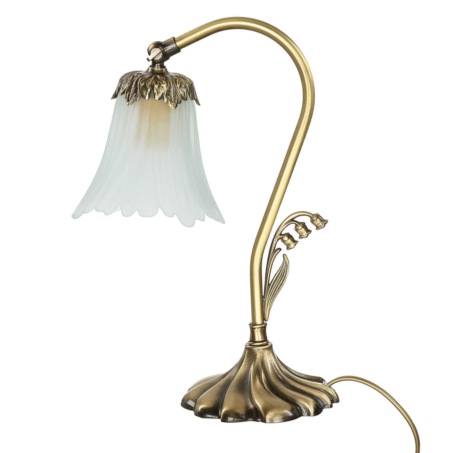 Florale Tischleuchte Tischlampe E14 Lampe, Lampenschirm, Tischlampe, Bronze