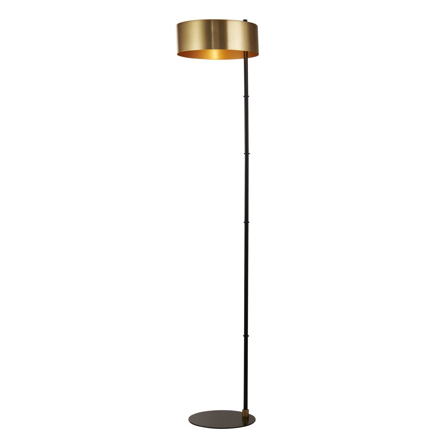 Lampadaire Noir Or E27 149 cm petit métal Moderne