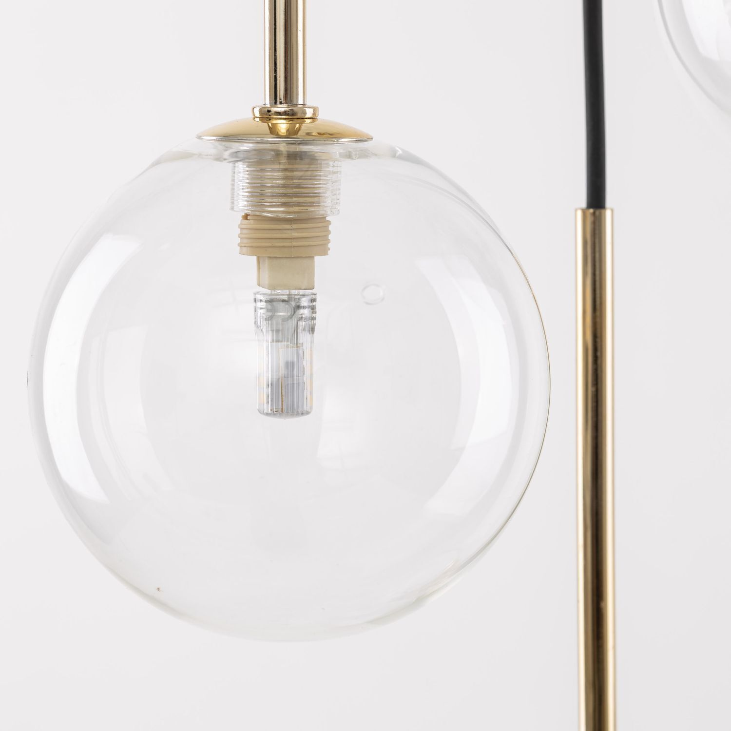 Hängeleuchte Kugel Metall Glas H: max. 145 cm verstellbar Licht, Lampe
