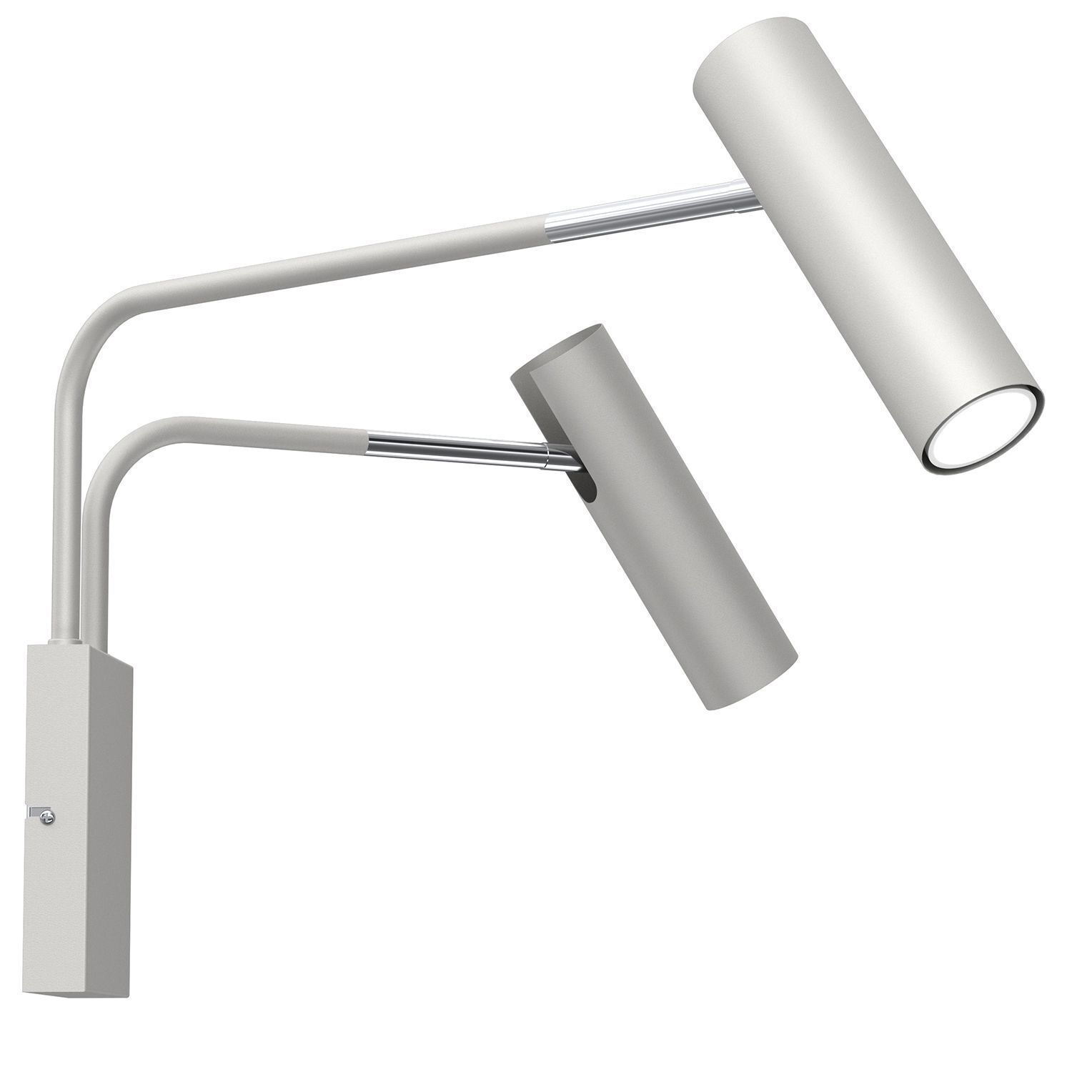 Verstellbarer Wandspot Grau Chrom GU10 B:60 cm stilvoll