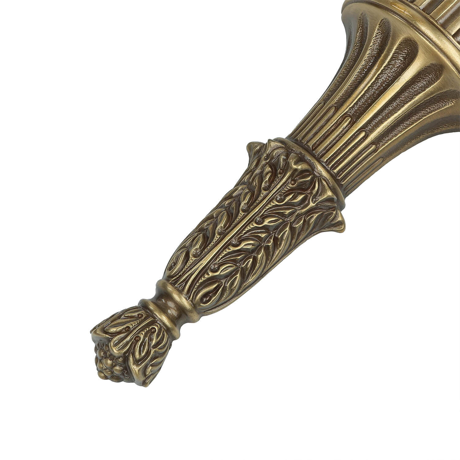 Wandleuchter 2-flmg Weiß aus Echt-Messing Bronze, Dolch, Messer, Waffe, Griff