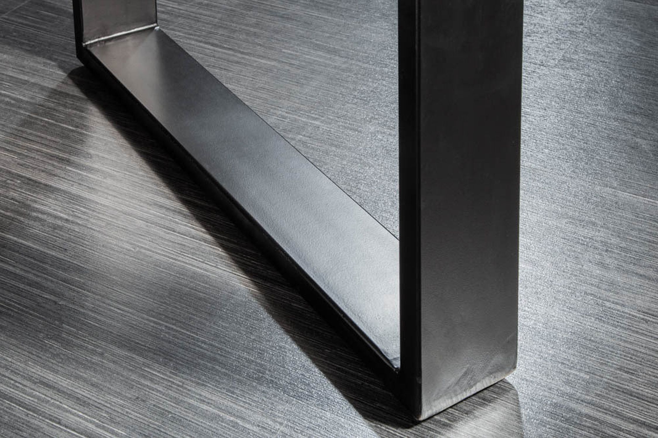 Esstisch Akazienholz Metall Baumkante 160 x 90 cm Fußboden, Aluminium, Drinnen, Innenarchitektur, Bodenbeläge
