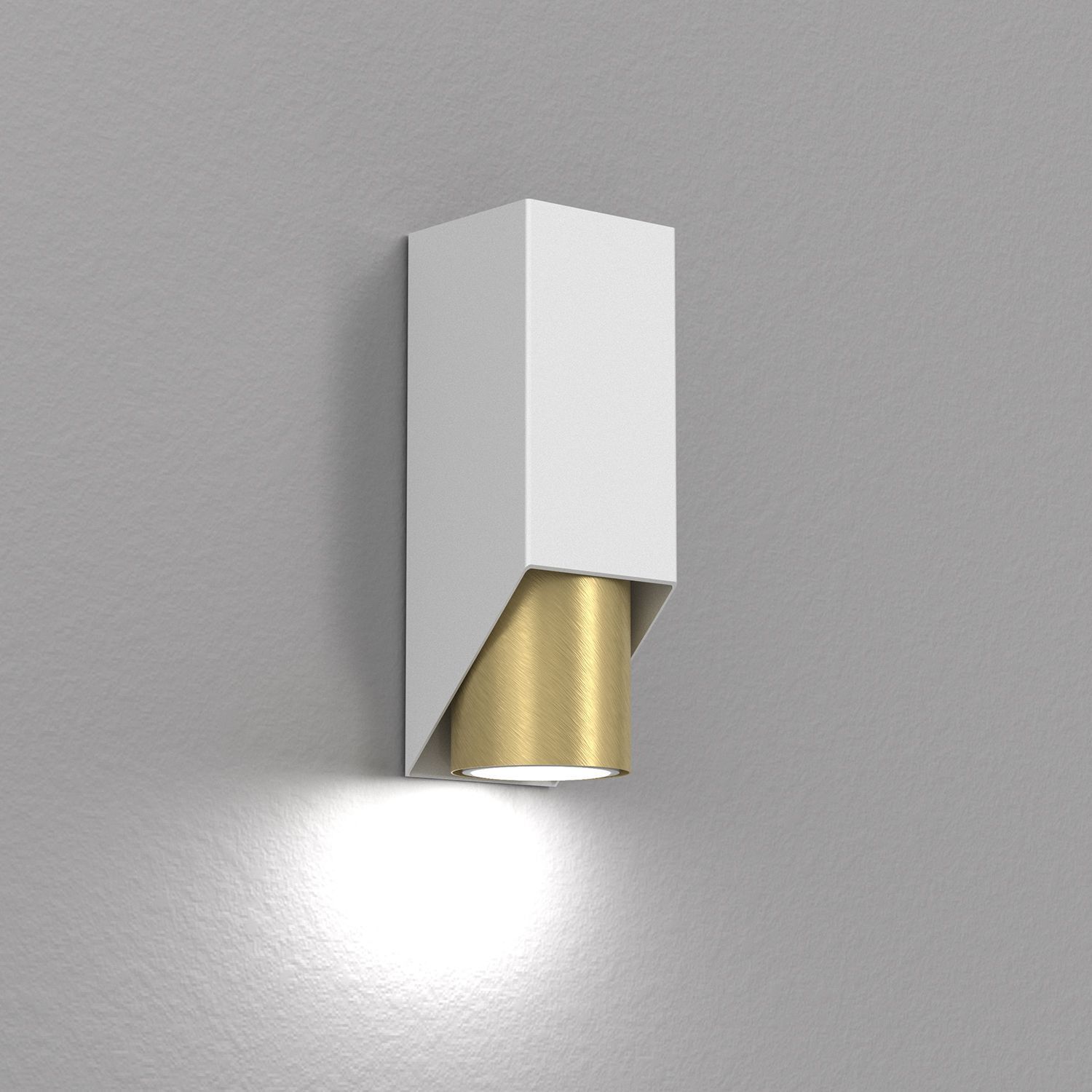 Wandlampe Metall Weiß Messing GU10 stilvoll akzentuiert
