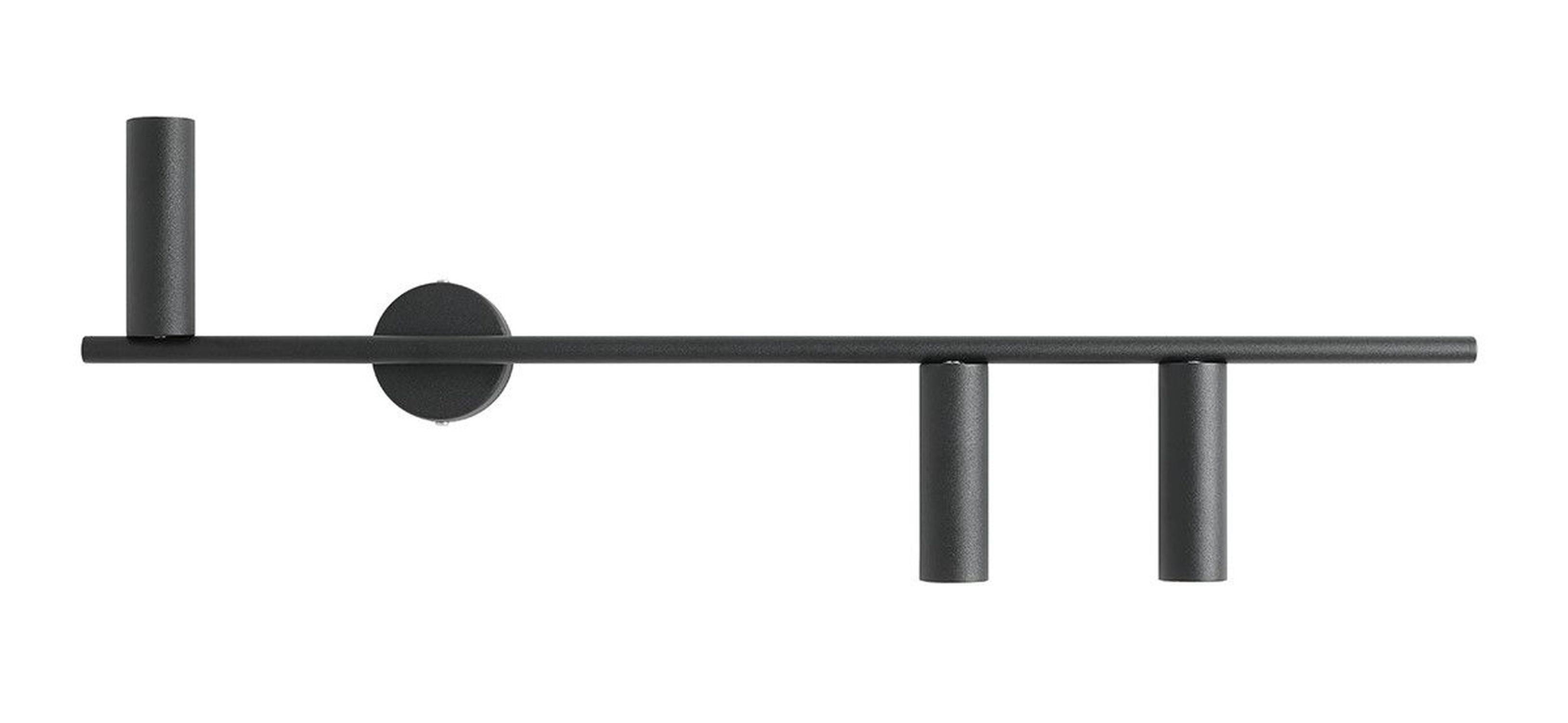 Wandleuchte GU10 Metall Schwarz B:81 cm 3-flammig