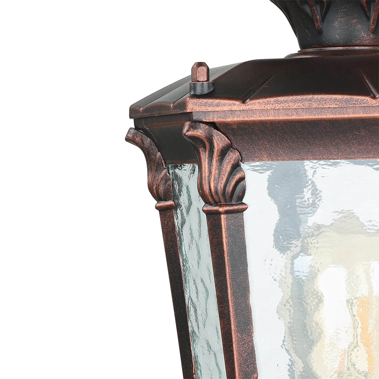 Außen Stehlampe Bronze Antik Ornament Glas E27 AMUR Lampe, Laterne, Lampenschirm