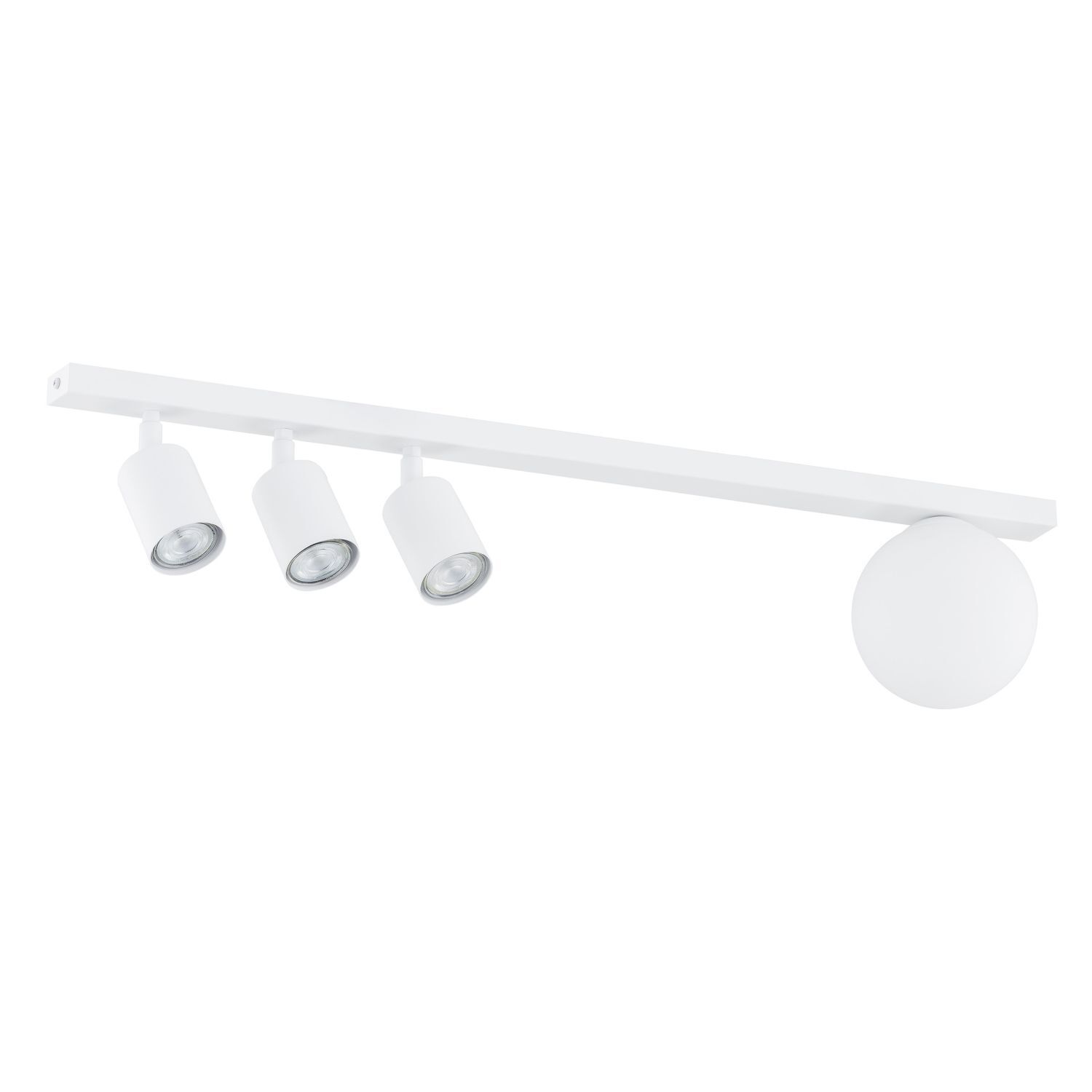 Spot de plafond verre métal 70 cm de long blanc 3x GU10 + E14 Beleuchtung, Deckenleuchte, Leuchte