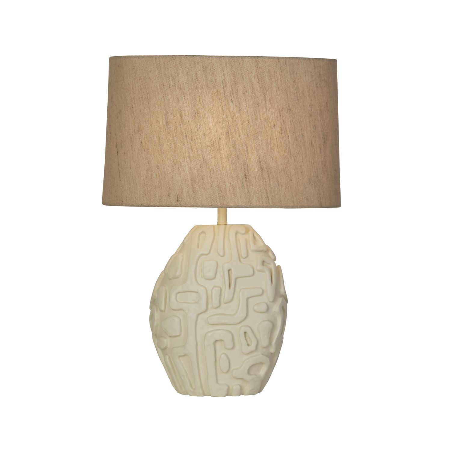 Blendarme lampe de table E27 59,5 cm crème blanc résine tissu