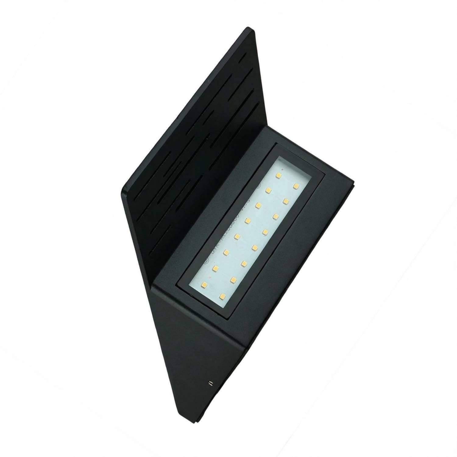 LED Außenwandleuchte IP44 Aluminium Glas 6 W 700 lm LED, Flutlicht, Straßenlaterne, Schwarz, SMD-LED