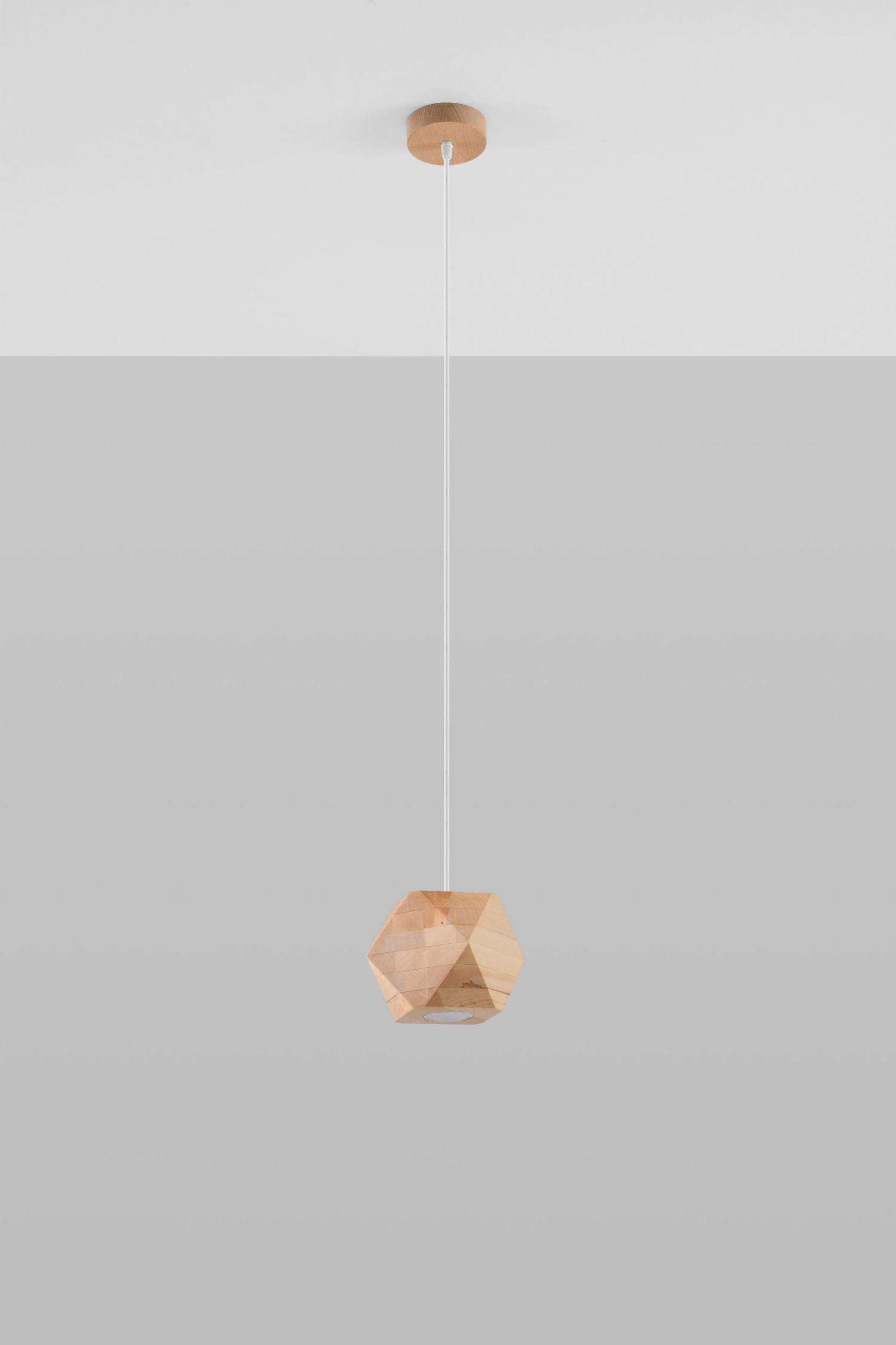 Hängelampe Holz geometrisch klein GU10 wohnlich ALBALI